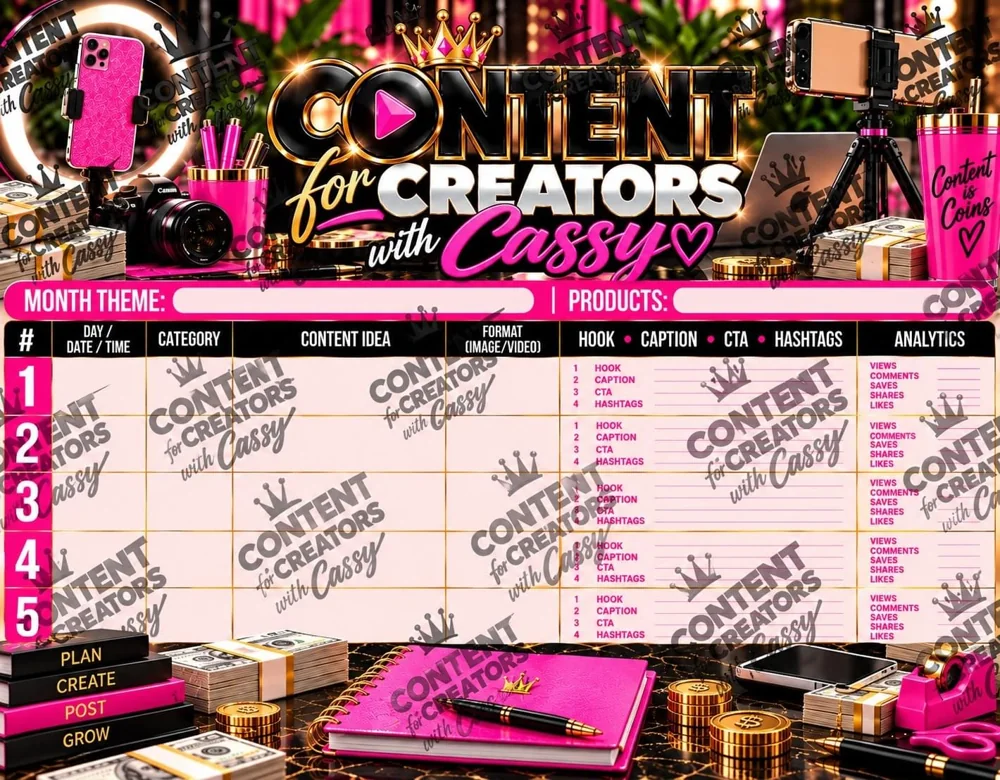 The Content for Creators planner